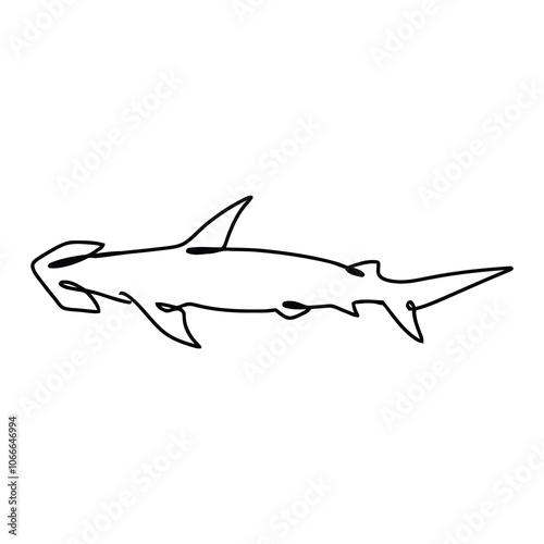 Sea Animal Line Art Vector Decorative