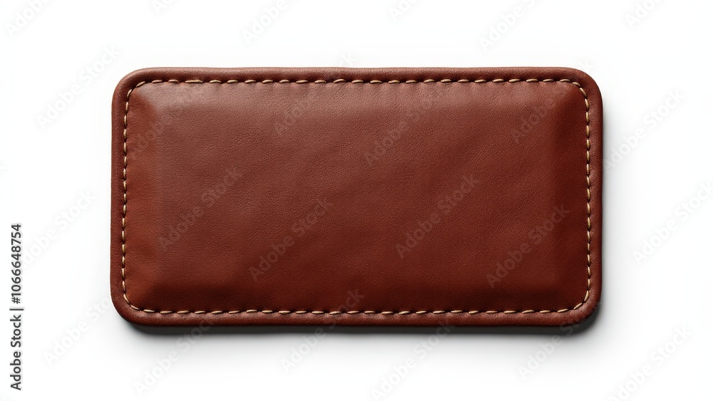 Stylish square patch mockup with smooth leather finish, perfect for unique branding Stylish square patch mockup with smooth leather finish, perfect for unique branding