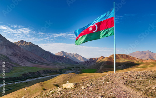 The flag of Azerbaijan