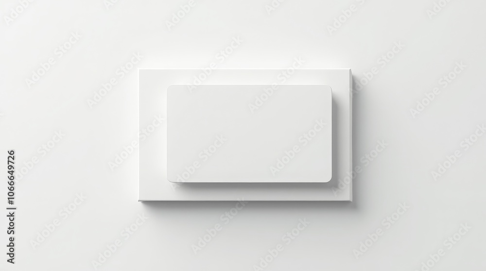 Two stacked white rectangles on a light background, simple and minimalist Two stacked white rectangles on a light background, simple and minimalist