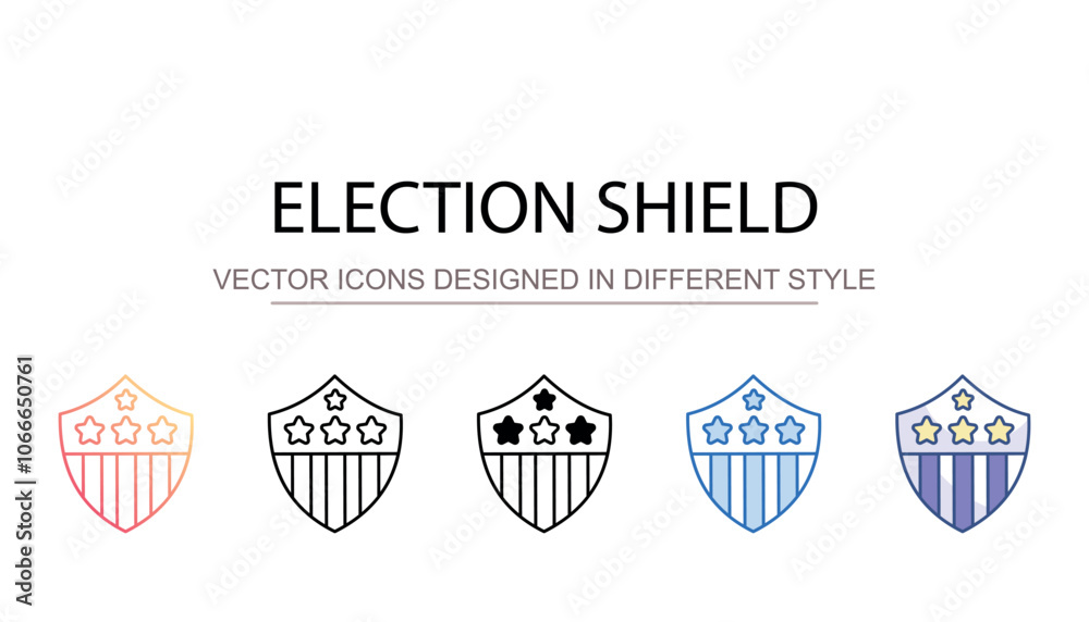 Election Shield icon design with white background stock illustration Election Shield icon design with white background stock illustration
