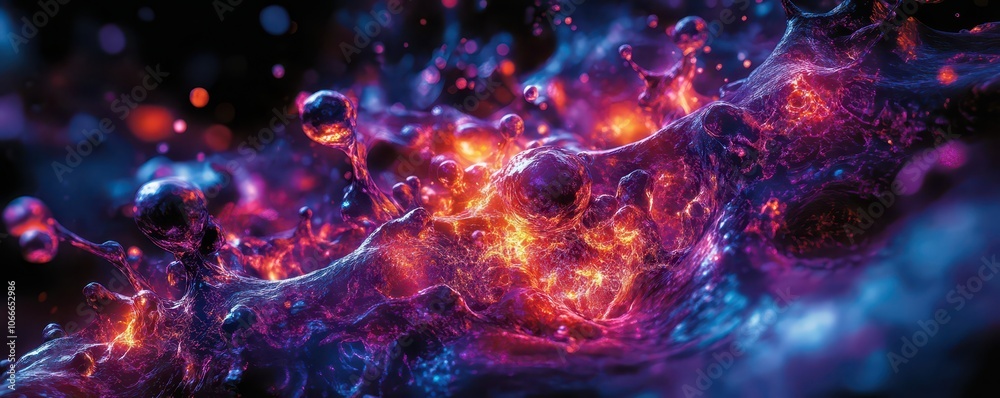 Dynamic Cellular Structure: A Vibrant Flow of Energy Captured in Intricate Patterns Dynamic Cellular Structure: A Vibrant Flow of Energy Captured in Intricate Patterns