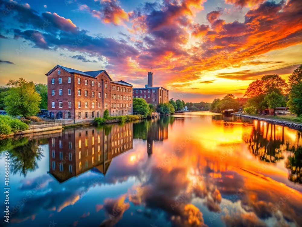 East King Mill, Augusta Canal:  Bokeh-blurred beach scene, stunning.
