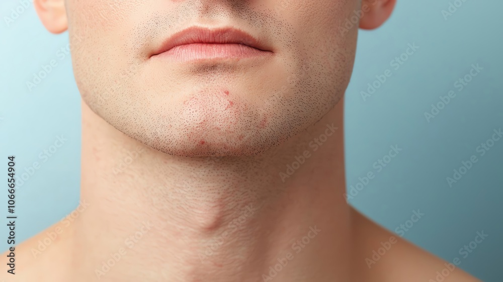 Person with red, blotchy skin caused by sun exposure, showing early signs of sun damage sun damage, red skin, UV exposure Person with red, blotchy skin caused by sun exposure, showing early signs of sun damage sun damage, red skin, UV exposure