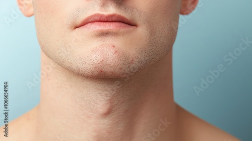 Person with red, blotchy skin caused by sun exposure, showing early signs of sun damage sun damage, red skin, UV exposure