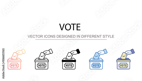 Vote icon design with white background stock illustration