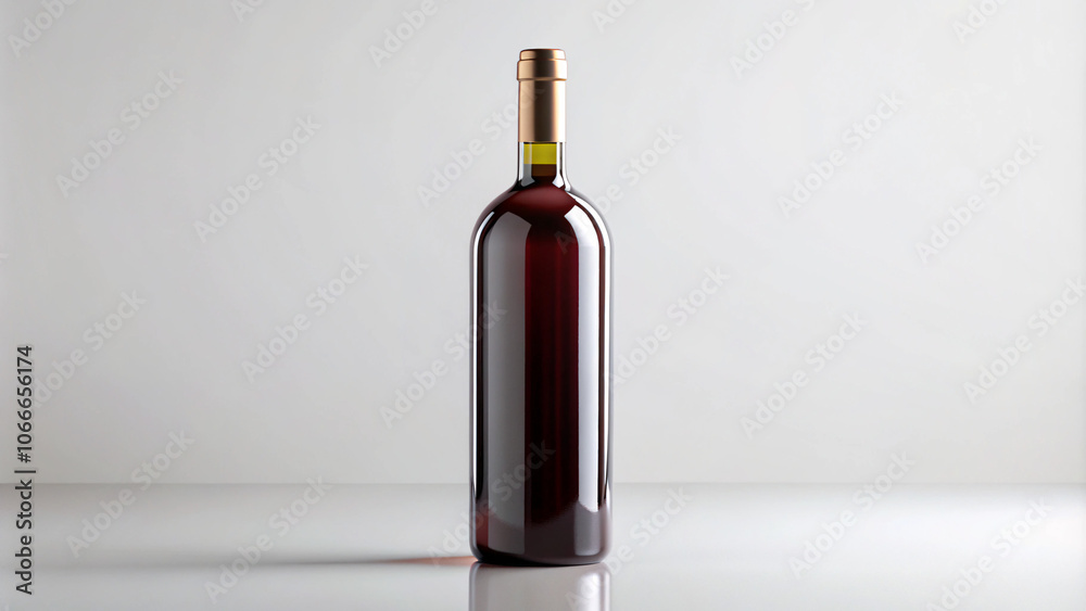 bottle, wine, alcohol, drink, glass, isolated, white, red, beverage, liquid, bar, object, winery, green, blank, full, red wine, reflection, grape, black, product, label, vine, food, wine bottle