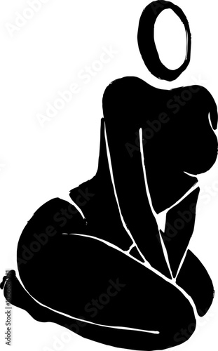 Ink Linear Big Size Woman Body