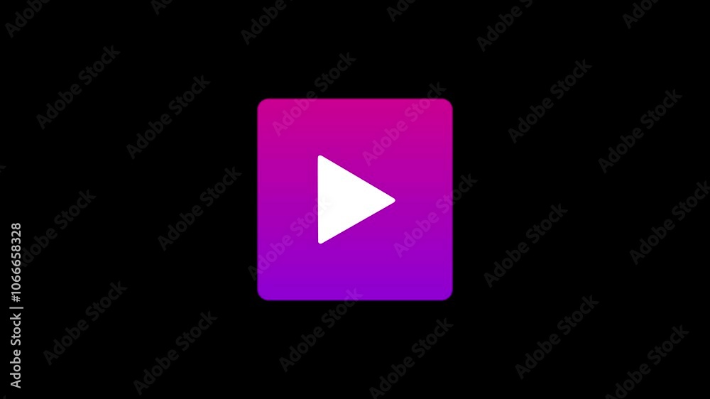 Play Button icon animation on black background.video play button icon 4k video. Play Button icon animation on black background.video play button icon 4k video.