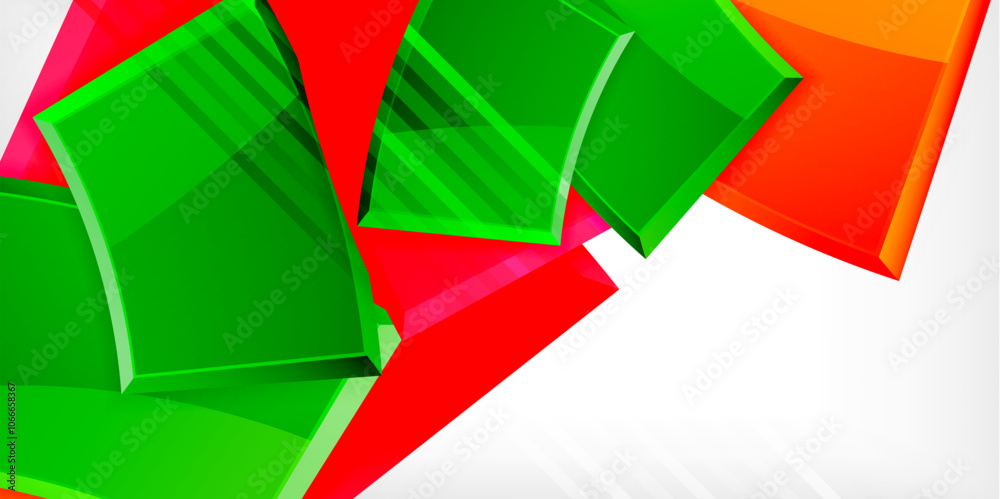 Round 3d shapes, plates background. Creative composition design template Round 3d shapes, plates background. Creative composition design template
