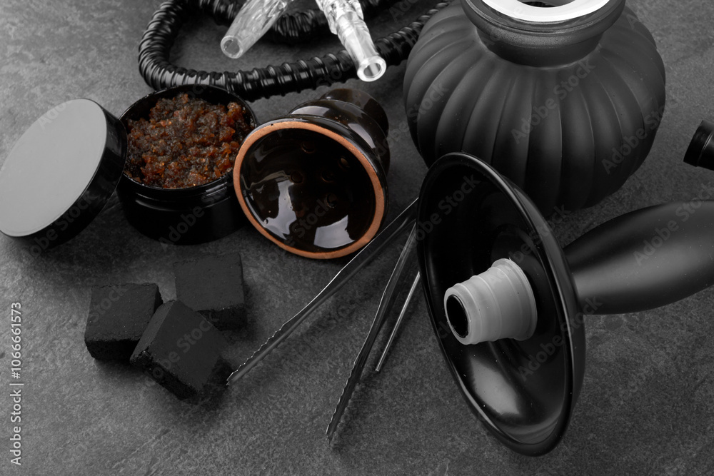Fototapeta premium Black hookah surface