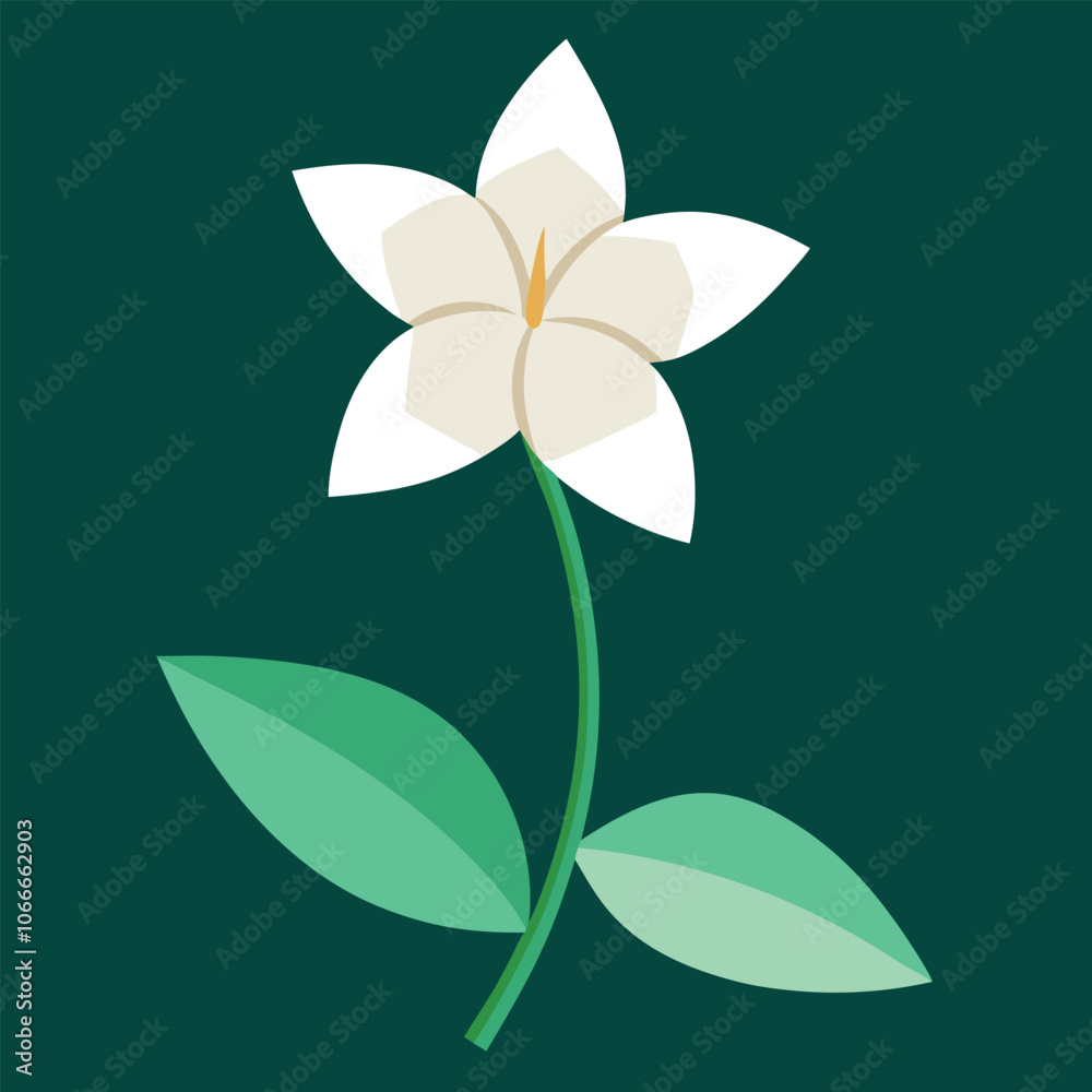 Naklejka premium a Jasmine flower. Include intricate details like delicate petals, slender stems, and fragrant blooms