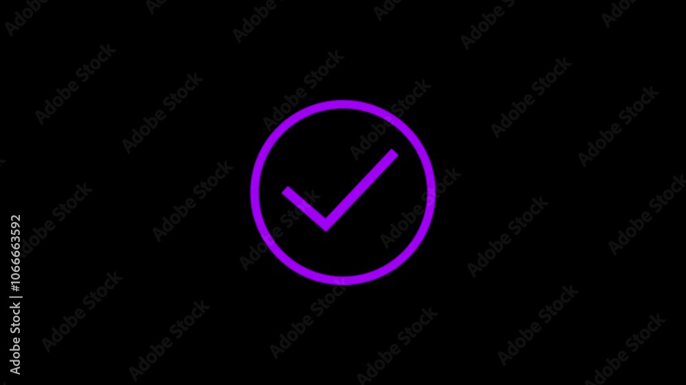 correct or right choice icon animation in 4k video. correct or right choice icon animation in 4k video.