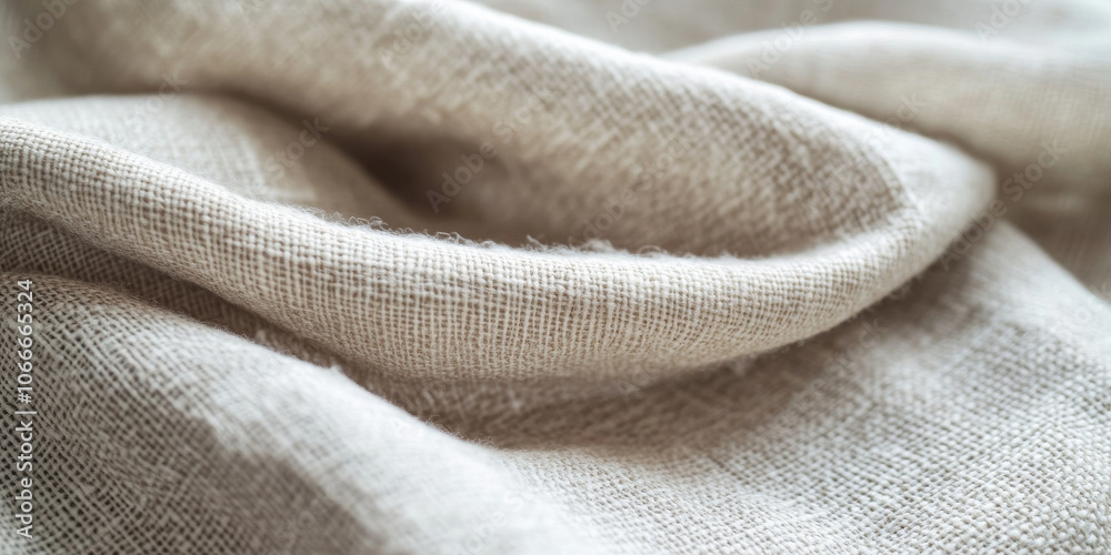 Linen fabric texture with natural beige and subtle woven details Linen fabric texture with natural beige and subtle woven details