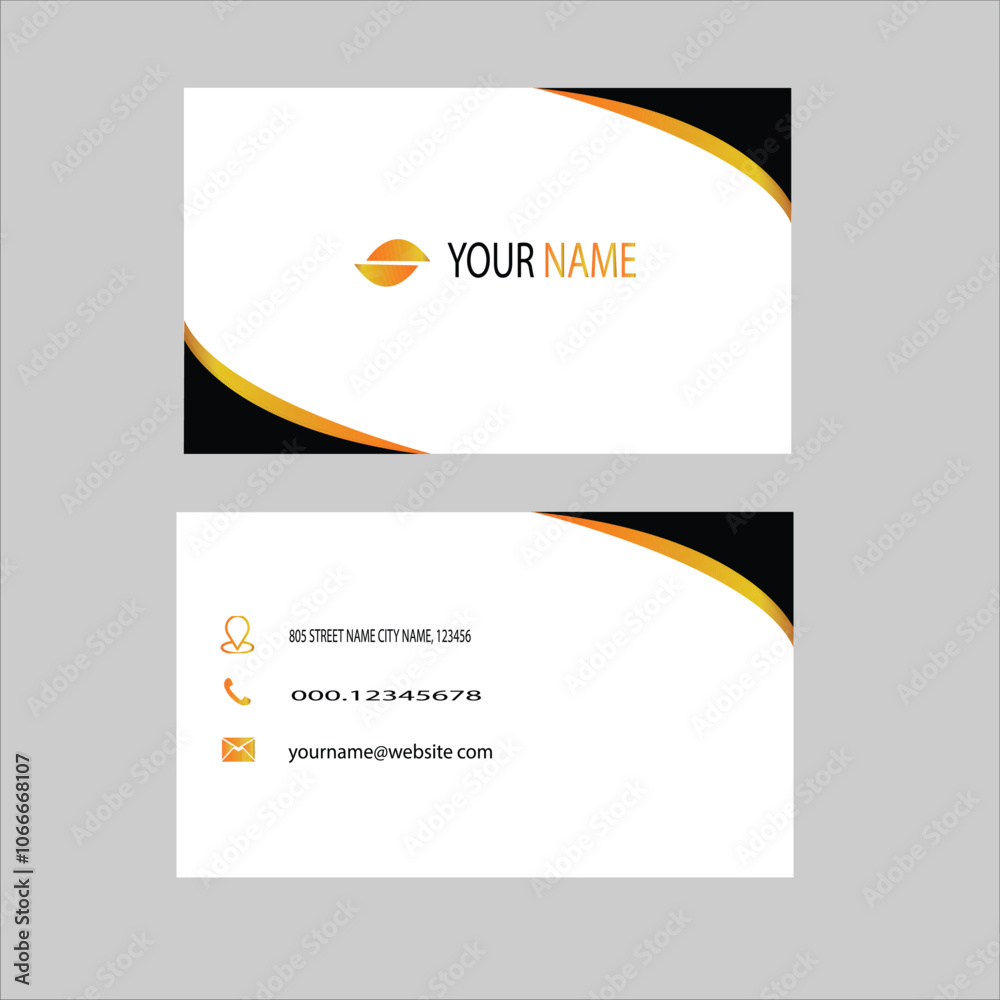 Fototapeta premium Elegance in Every Detail: Black & Gold Business Card Design