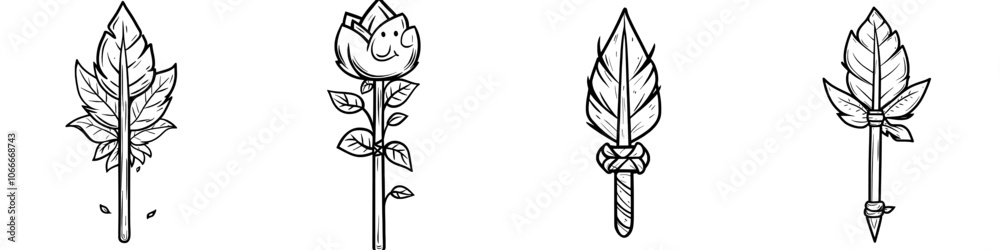 An acoustic arrow icon drawn with a hand. It is isolated on a modern background. An acoustic arrow icon drawn with a hand. It is isolated on a modern background.