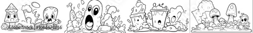An emphasis, a speech bubble, a brush underline, and a star sparkle are all hand drawn. A hand drawn sketch cloud is used to illustrate the speech bubble, arrow, and emphasis. Modern illustration.