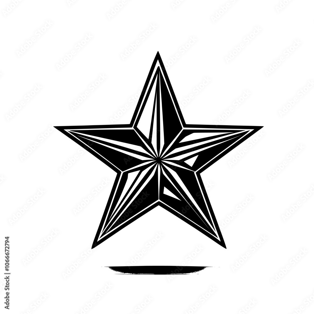 A modern, sharp-edged lone star icon in a minimalistic design. Perfect for digital illustrations, graphic design projects. A modern, sharp-edged lone star icon in a minimalistic design. Perfect for digital illustrations, graphic design projects.