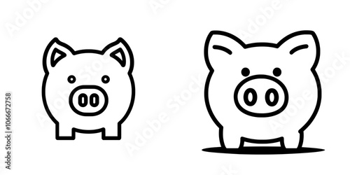 An editable pig trough icon with a coin inserted.