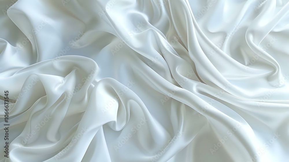 White Silk Fabric Draped Background White Silk Fabric Draped Background