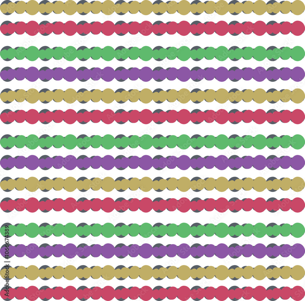 The colored spotted stripes alternate vertically. The colored spotted stripes alternate vertically.