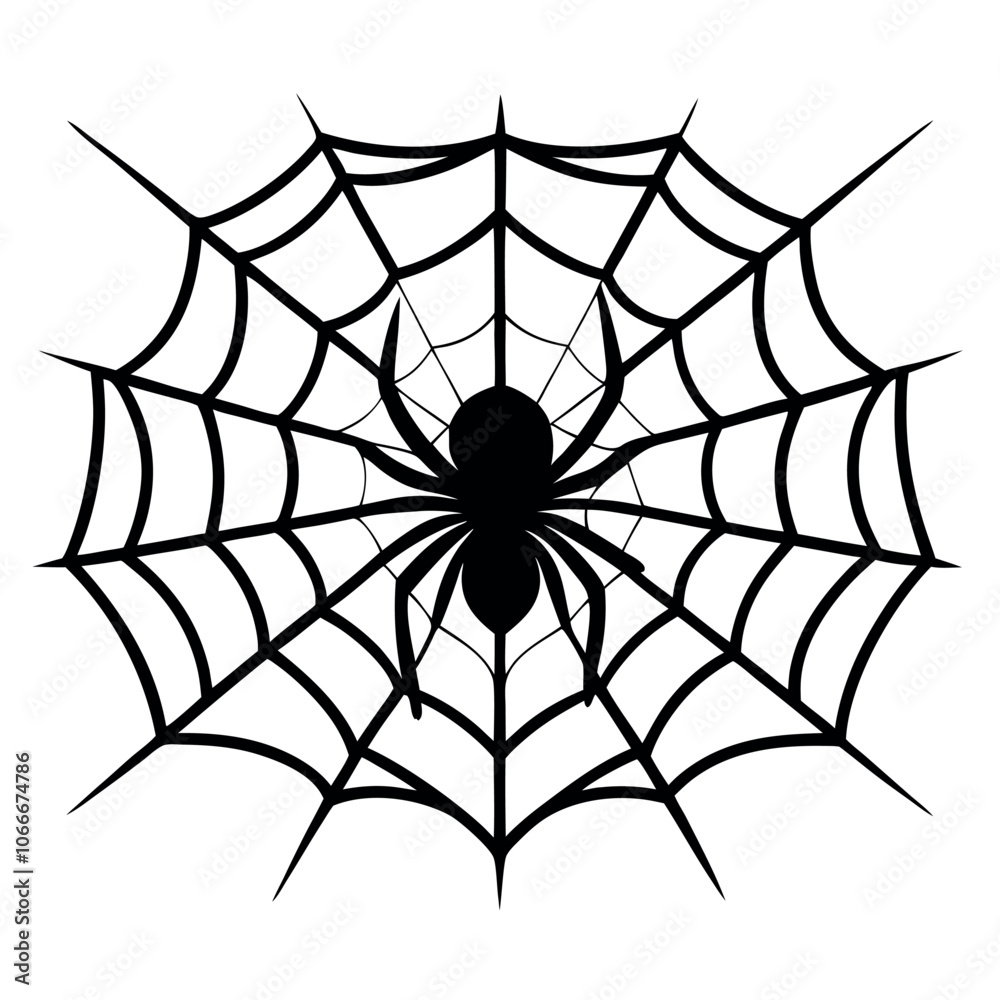 Fototapeta premium a spider sitting on a web, focusing on intricate web patterns