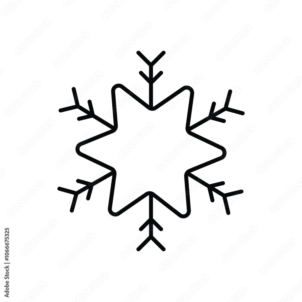 Snowflake vector icon stock illustration Snowflake vector icon stock illustration