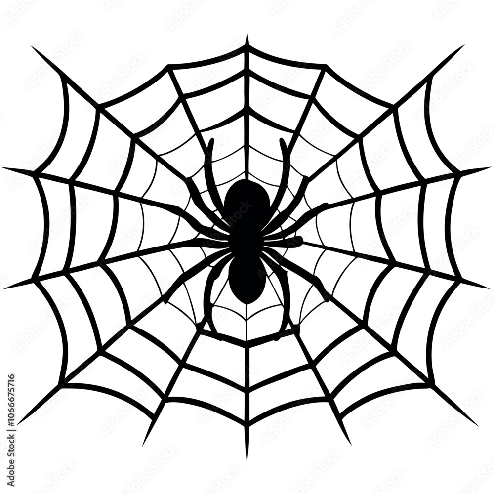 Fototapeta premium a spider sitting on a web, focusing on intricate web patterns