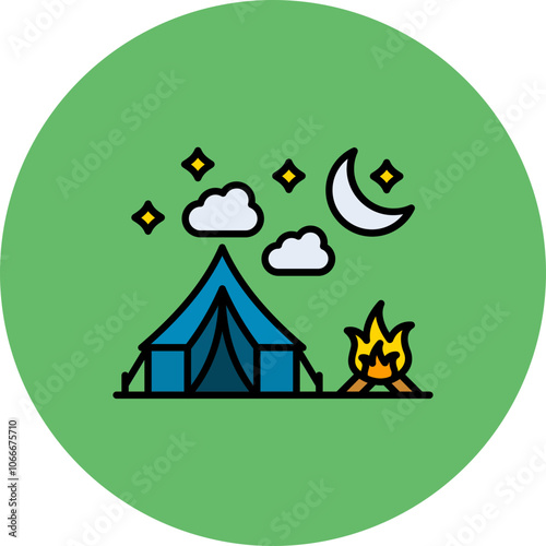 Night camp Icon