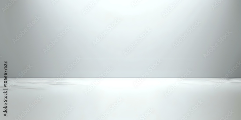 White Wall and Floor with Subtle Lighting