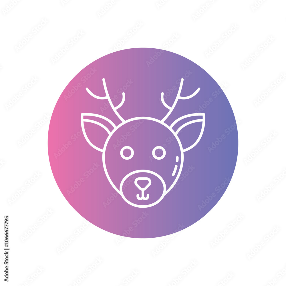 Reindeer vector icon stock illustration Reindeer vector icon stock illustration