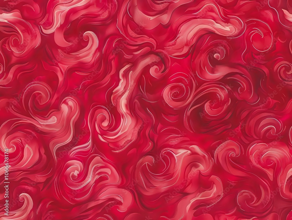 Abstract Swirling Red and White Pattern Abstract Swirling Red and White Pattern