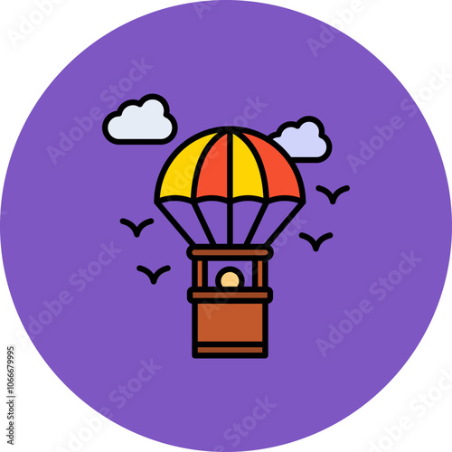 Parachuting Icon