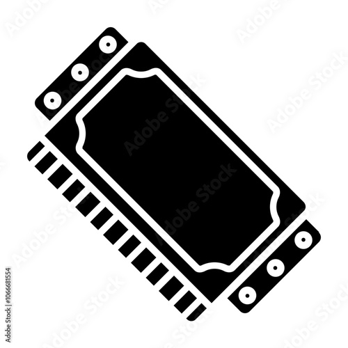 black and white harmonica