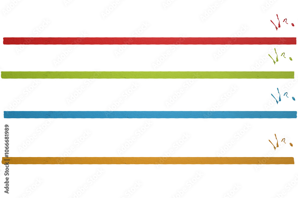 Painted lines of colorful paints. On isolated transparent background. Painted lines of colorful paints. On isolated transparent background.
