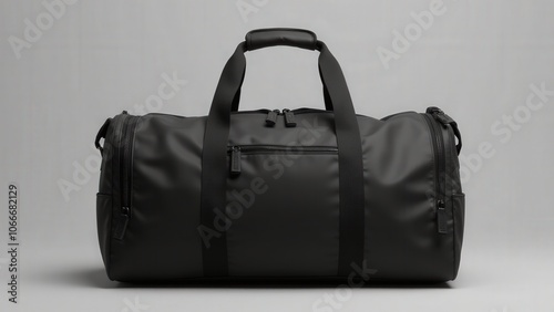 Obraz na płótnie Sleek mini duffle bag mockup in black, showcasing a compact, modern design w salonie
