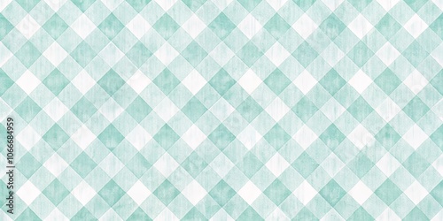 A Seamless Pattern of Mint Green and White Diamond Shapes on a Textured Background