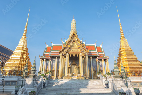 Grand Palace Bangkok, Wat Phra Keaw, Wat Phra Sri Rattana Satsadaram most important in Bangkok, Thailand, South East Asia,