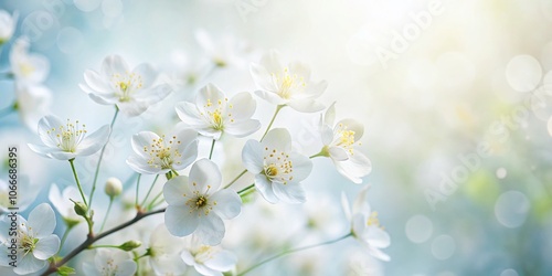 Minimalist White Spring Flowers Background for Text Overlay - Perfect for Invitations, Announcements, and Seasonal Designs