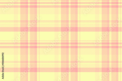 Warm check seamless tartan, revival vector background pattern. Apparel texture textile fabric plaid in lime and light colors.