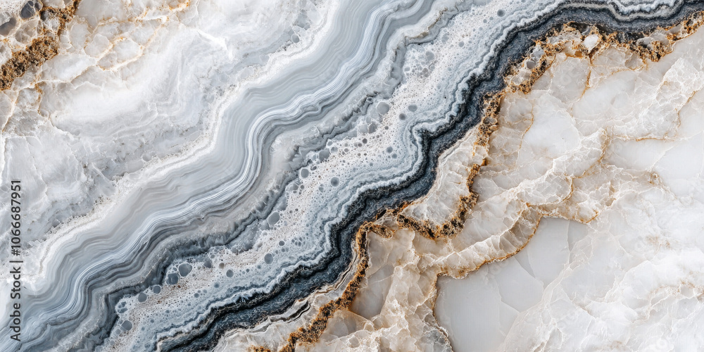 Fototapeta premium Marble texture in soft whites and grays with natural veining patterns