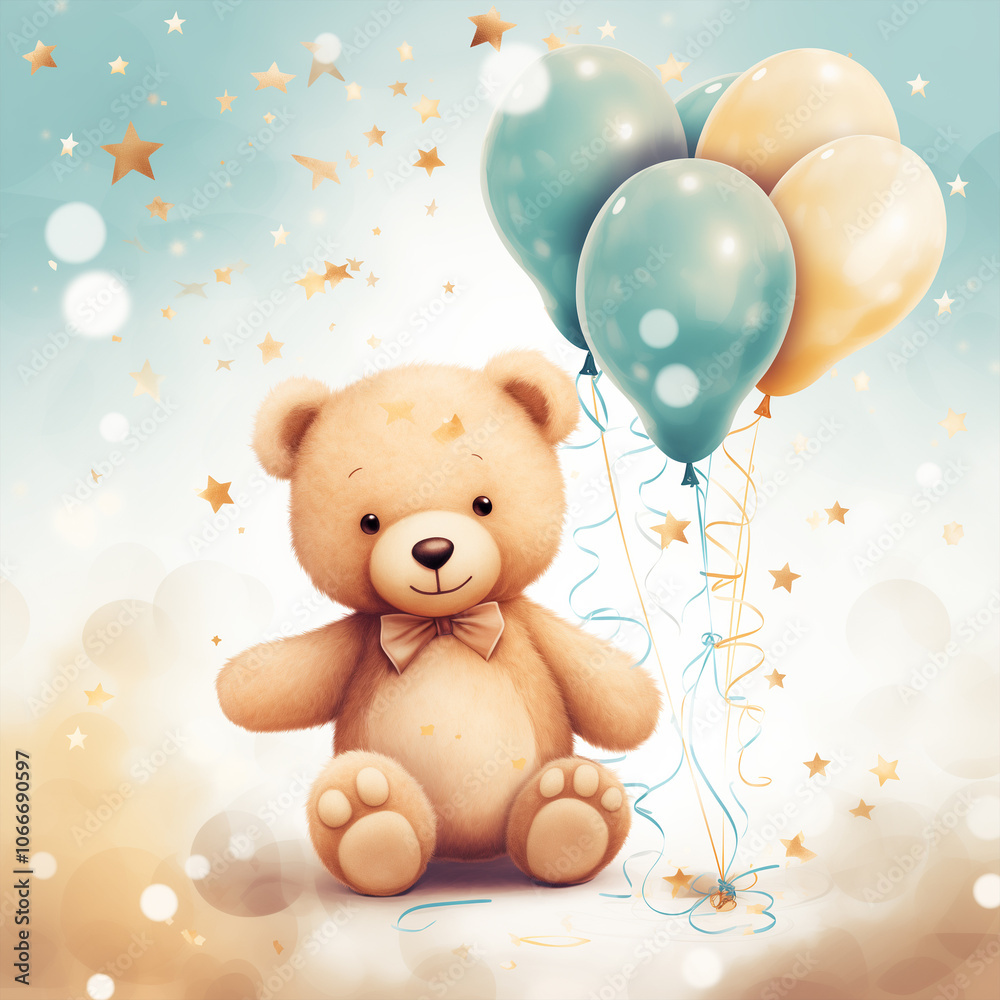 teddy bear with balloons teddy bear with balloons