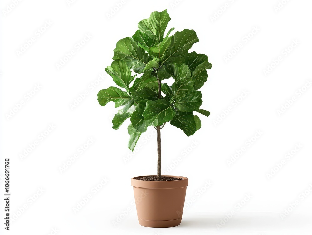 Fiddle Leaf Fig Plant in a Pot. Fiddle Leaf Fig Plant in a Pot.