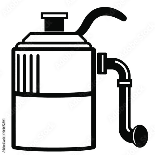 a black and white icon of a water pump
