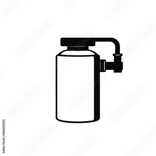 a black and white icon of a water pump