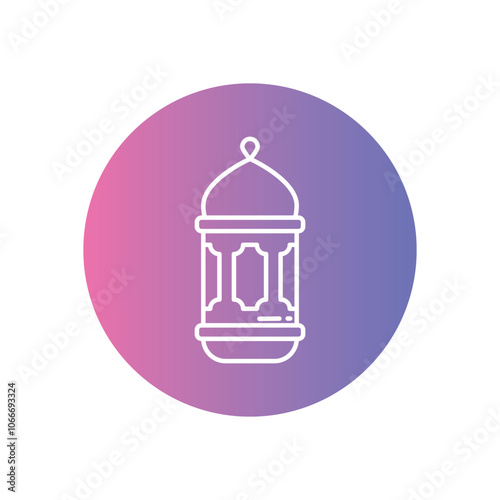 Ramadan Lantern vector icon stock illustration