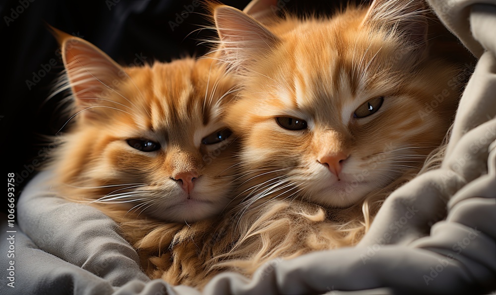 Two Cats Laying Next to Each Other Two Cats Laying Next to Each Other