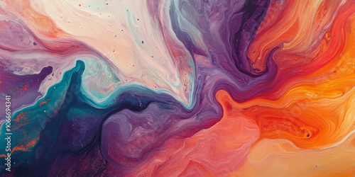 An abstract background with fluid shapes and vibrant colors, capturing the essence of artistic freedom and expression