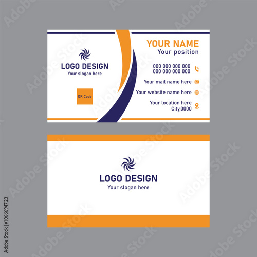 Cloud Burst and Carrot Orange Business Card Design for a Vibrant and Energetic Look