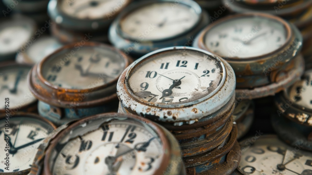 A stack of timer clocks ready to be used in a fastpaced timed match.
